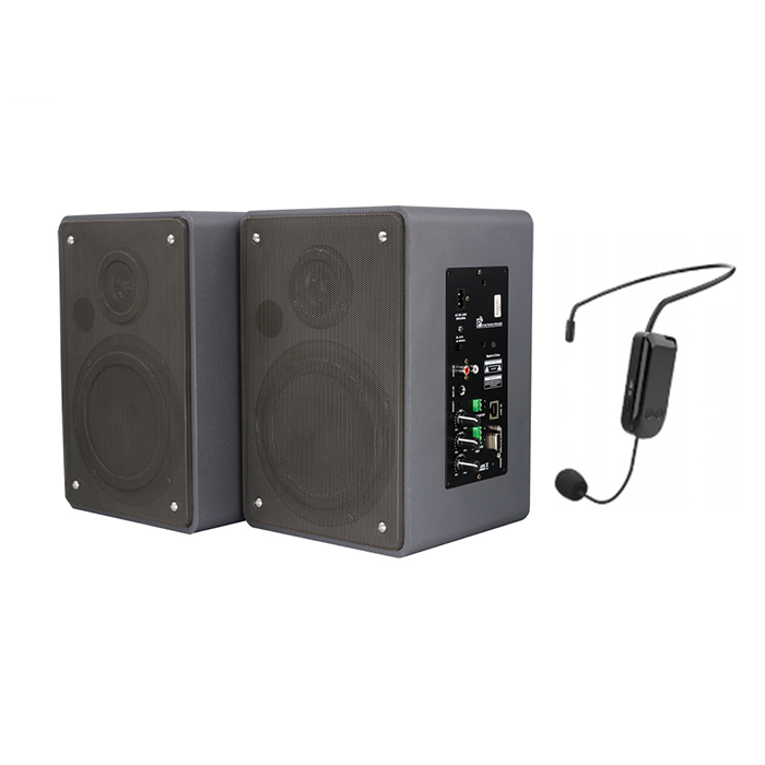 ZGR7530G  5.25寸低音25W木質網絡音箱 (頭戴2.4G話筒）一主一副