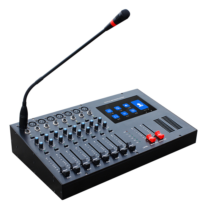 ZGR8808  8路7寸觸摸屏云廣播調音臺