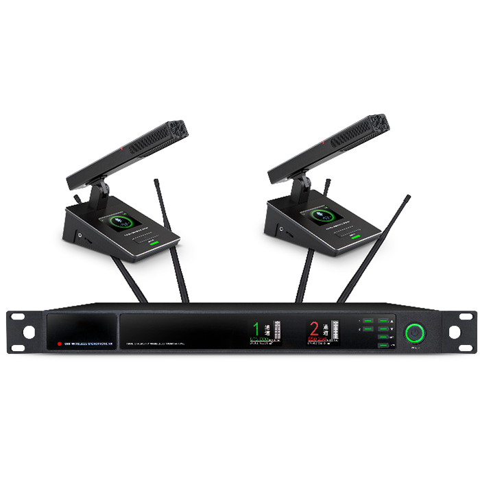 BK-9732  U段一拖二無線會議（方管）