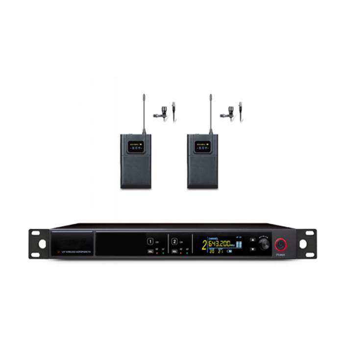 BK-8912  UHF一拖二無線領夾/頭戴