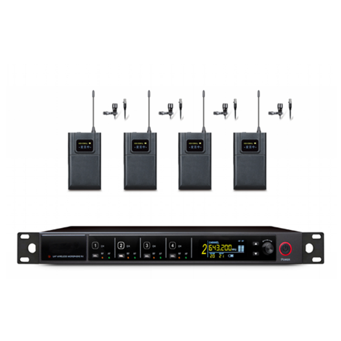 BK-8914  UHF一拖二無線領夾/頭戴