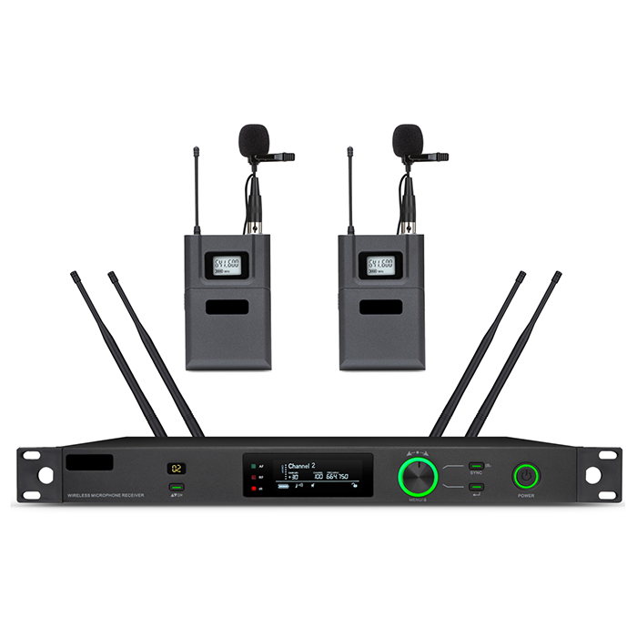 BK-8662  無線視像一拖二頭戴/領夾