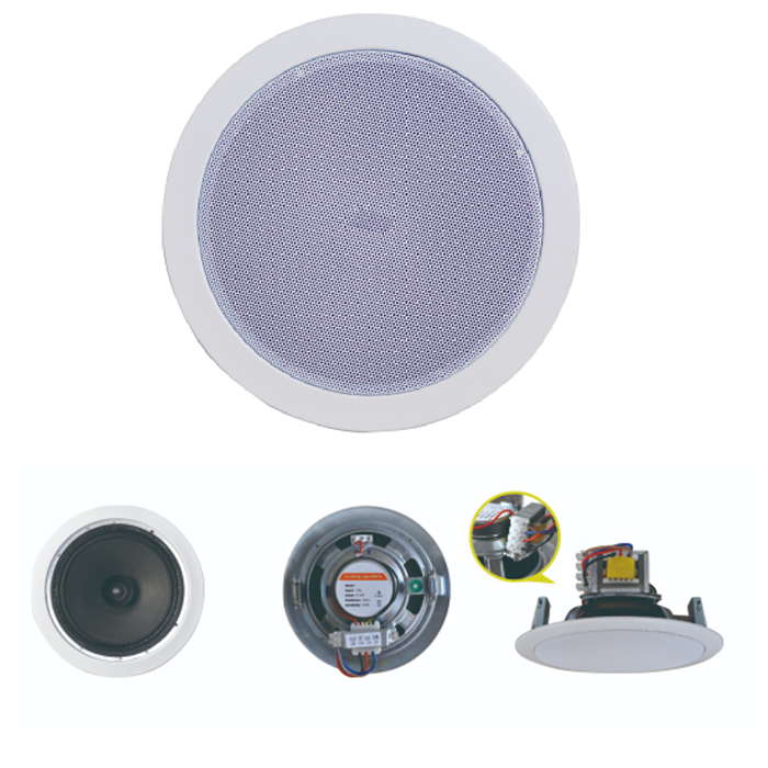 ZY505-4T  5寸5W/10W/20W四線制鋼結構優質天花喇叭