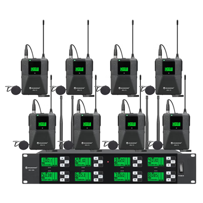 MSU-1886  無線一拖八領夾話筒