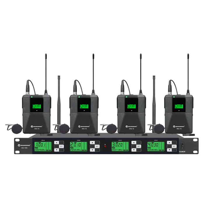 MSU-1846  無線一拖四領夾話筒