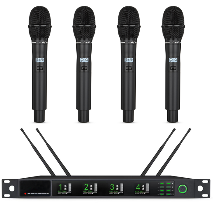 XLM-9734  遠距離無線真分集一拖四手持麥克風